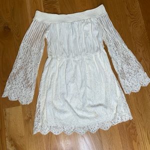 White Lace Off The Shoulder Dress